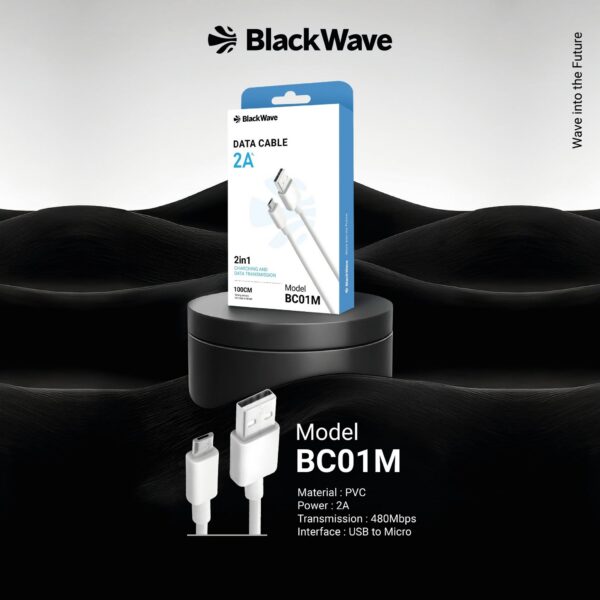 BC01M Cable 2A BlackWave