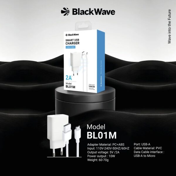 BL01M Adaptateur + Cable 2A BlackWave