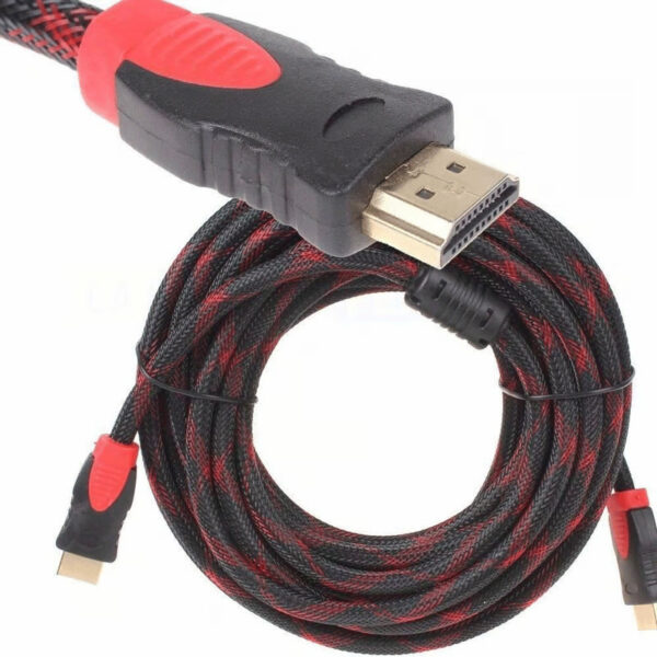 CABLE HDMI 3M NOIR ET ROUGE