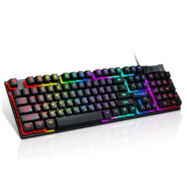 Clavier gamer filaire demi mecanique T-WOLF T20