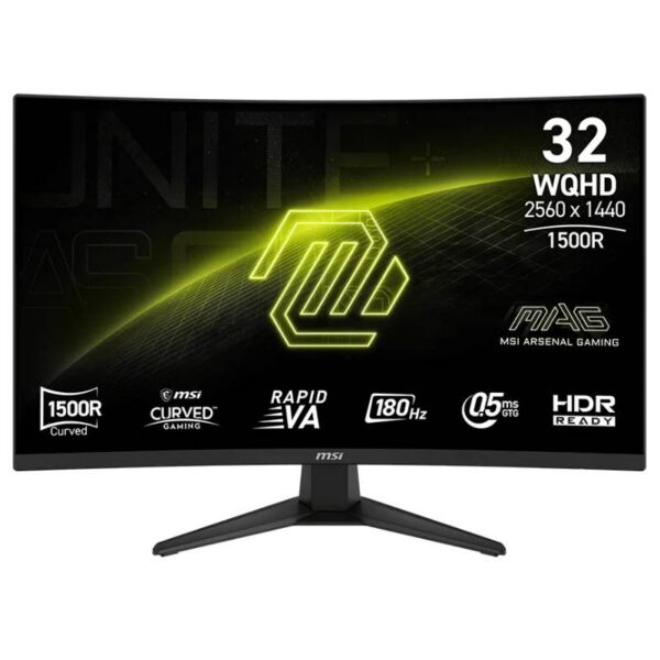 Écran Gaming CURVED MSI MAG 321CQ E18 32" WQHD VA / 180 Hz / 0.5 ms / HDMI / DP / Noir