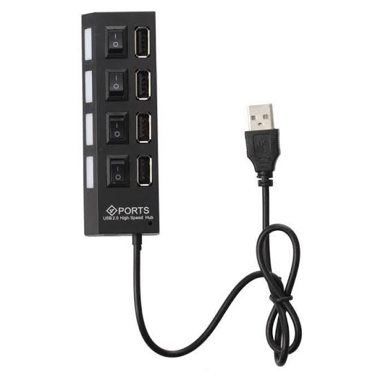 HUB USB 4 PORTS USB 2.0 AVEC 4 INTERRUPTEUR