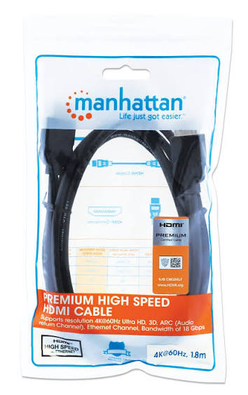 CABLE HDMI manhattan1.4 M/M 19PIN 1M 4K