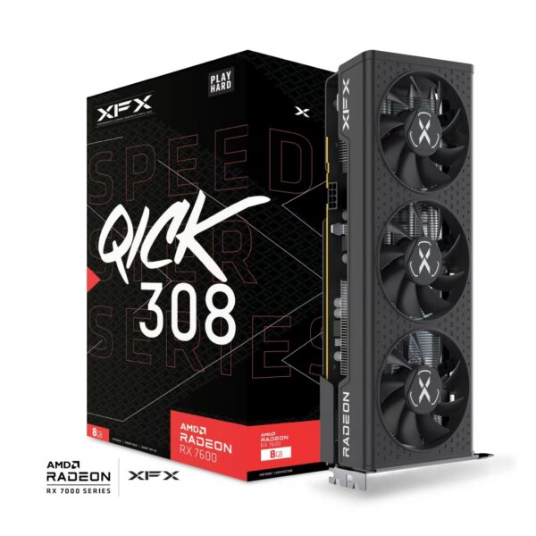 XFX SPEEDSTER QICK 308 AMD R™ RX 7600 Black Edition 8GO